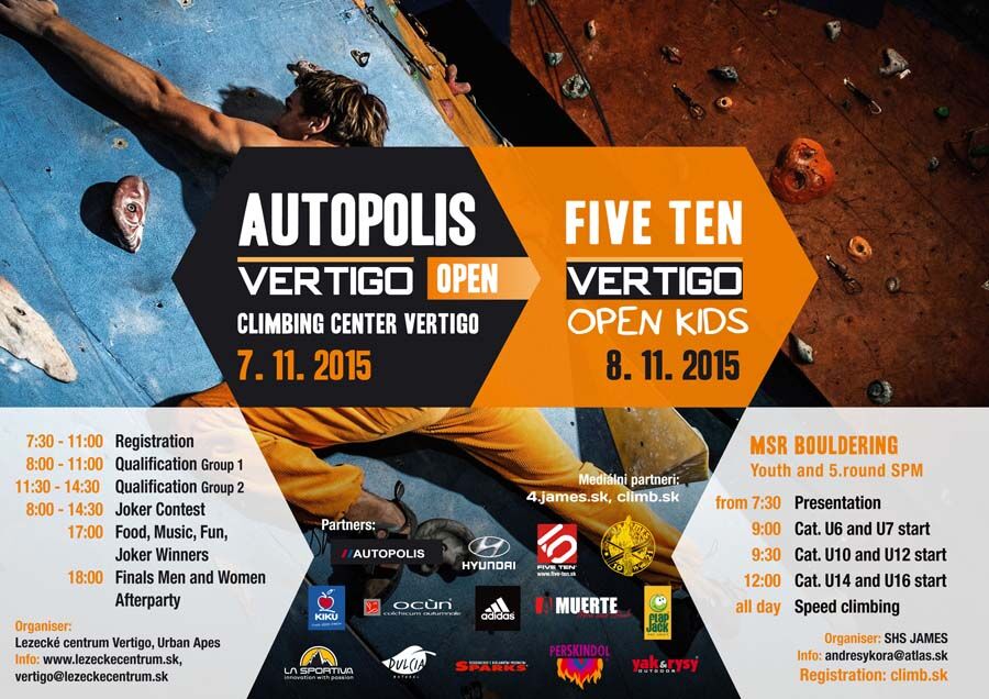 A 2015-ös Vertigo Open Boulder Verseny hivatalos plakátja