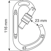 CAMP HMS Lock csavaros karabiner kék