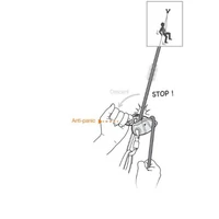 Petzl Grigri + 2026 biztosítóeszköz továbbfejlesztett antipánik funkcióval Kék
