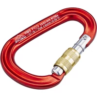 STUBAI Pro HMS csavaros karabiner piros színben (gravírozható)